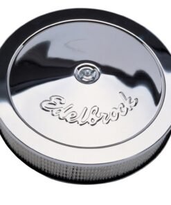 Edelbrock 1207 Pro-Flo Chrome 14" Round Air Cleaner with 3" Paper Element