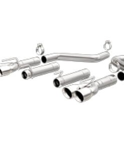 MagnaFlow Axle-Back, SS, 3in, Quad Split Rear 3.5 Tips 2015 Dodge Challenger incl SRT Hellcat