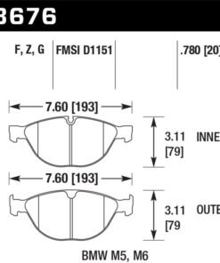 Hawk 06-10 BMW M5/M6 DC60 Front Brake Pads