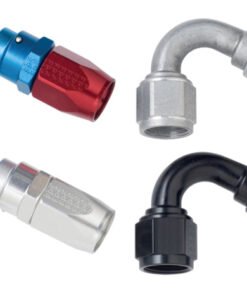 Fragola -8AN x 120 Degree Power Flow Hose End - Black