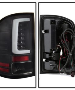 Spyder 07-13 GMC Sierra 1500 V2 Light Bar LED Tail Lights - Black (ALT-YD-GS07V2-LBLED-BK)
