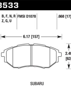Hawk 2006-2007 Subaru B9 Tribeca Limited HPS 5.0 Front Brake Pads
