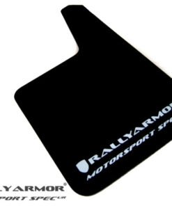 Rally Armor Universal Fitment (no hardware) Motorsport Spec Black Urethane Mud Flap w/ White Logo