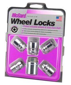 McGard Wheel Lock Nut Set - 5pk. (Cone Seat) M12X1.5 / 13/16 Hex / 1.28in. Length - Chrome