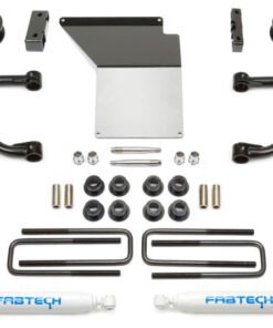 Fabtech 14-18 GM K1500 w/OE Alum. UCA 4in Uniball UCA System w/Rear Perf. Shocks