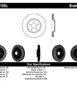 StopTech Infiniti G37 / Nissan 370Z SportStop Slotted & Drilled Front Left Rotor