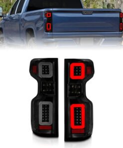 Anzo 19-21 Chevy Silverado Full LED Tailights Black Housing Smoke Lens G2 (w/C Light Bars)