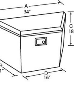 Tradesman Aluminum Trailer Tongue Storage Box (16in.) - Brite