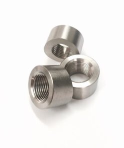 Ticon Industries 3/8in NPT Titanium Sensor Bung 1.5in to 5in Tubing - Coped End