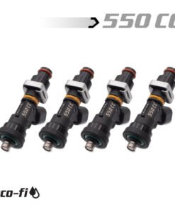 BLOX Racing Eco-Fi Street Injectors 550cc/min w/1/2in Adapter Honda B/D/H Series (Set of 4)