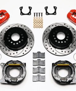 Wilwood Forged Dynalite P/S Park Brake Kit Drilled Red 58-64 Olds/Pontiac Ends