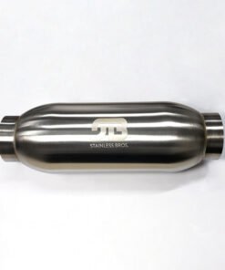 Stainless Bros 4in Body x 18in Length 3in Inlet/Outlet Bullet Resonator