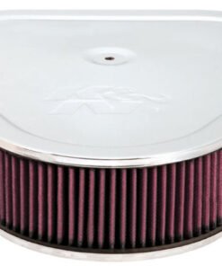 K&N Triangle Air Cleaner Assembly - Red - Size 14in - 5.125in Neck Flange x 3in Height