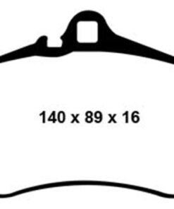 EBC 03-05 Porsche 911 (996) (Cast Iron Rotor only) 3.6 Carrera 4S Yellowstuff Front Brake Pads