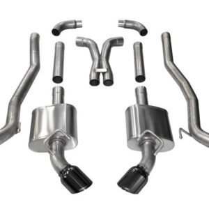 Corsa 10-15 Chevrolet Camaro SS 6.2L V8 Manual Black Xtreme 3in Cat-Back