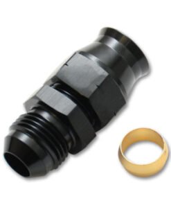 Vibrant -8AN Male to 0.375in Tube Adapter Fitting (w/Brass Olive Insert)
