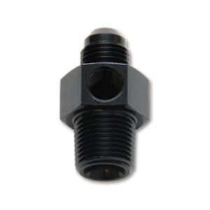 Vibrant -6AN Male to 3/8in NPT Male Union Adapter Fitting w/ 1/8in NPT Port