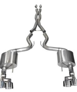 Corsa 18-19 Ford Mustang V8 5.0L 3in Cat-Back Dual Rear Exit w/ 4in Polished Pro-Series Tips