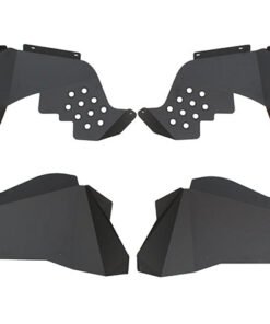 Fishbone Offroad 07-18 Jeep JK Wrangler Front/Rear Inner Fenders -Aluminum - Blk Pwdrcoat (Set Of 4)