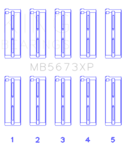 King Honda F20C/F22C 16v (Size STD) Performance Main Bearing Set