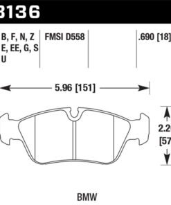 Hawk 92-99 BMW 318i / 01-07 325i / 98-00 328i HPS 5.0 Front Brake Pads
