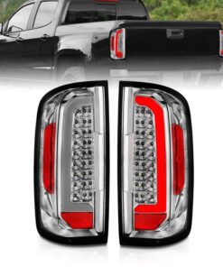 ANZO 15-21 Chevy Colorado LED Taillights w/ Light Bar Chrome Housing Clear Lens