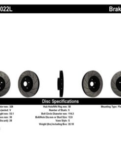 StopTech 05-10 Subaru Impreza WRX/STi Slotted & Drilled Left Front Rotor