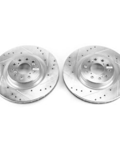 Power Stop 17-18 Honda Civic Front Evolution Drilled & Slotted Rotors - Pair