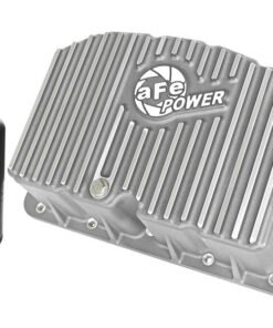 aFe Street Series Engine Oil Pan Raw w/ Machined Fins; 11-17 Ford Powerstroke V8-6.7L (td)