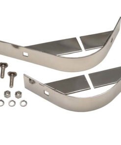 Kentrol 55-86 Jeep CJ Rear Body Guard Pair - Polished Silver
