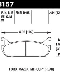 Hawk 94-96 Ford Escort GT/Mercury Tracer HPS 5.0 RearBrake Pads