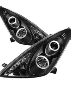 Spyder Toyota Celica 00-05 Projector Headlights LED Halo DRL Blk High H1 Low H1 PRO-YD-TCEL00-LED-BK
