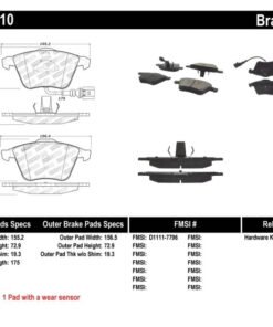 StopTech Performance 08-13 Audi TT Quattro / 12 VW Golf R Front Brake Pads