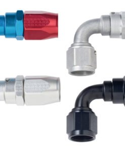 Fragola -8AN x 90 Degree Power Flow Hose End - Black
