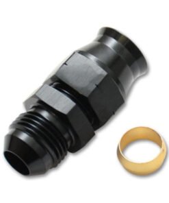 Vibrant -8AN Male to 1/2in Tube Adapter Fitting (w/ Brass Olive Insert)