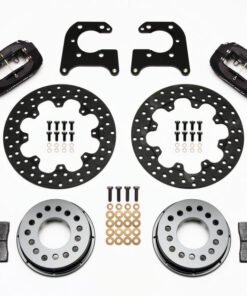 Wilwood Forged Dynalite Rear Drag Kit Drilled Rotor Big Ford 2.36in Offset
