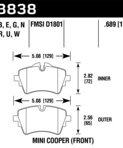 Hawk 14-17 Mini Cooper S HPS 5.0 Front Brake Pads