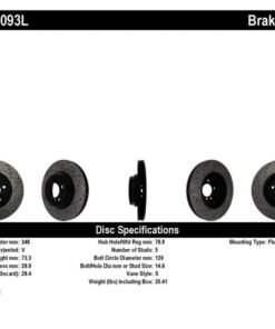 StopTech 07-10 BMW 335i Cross Drilled Left Front Rotor
