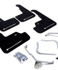 Rally Armor 15+ Subaru WRX & STi Sedan Only UR Black Mud Flap w/ White Logo