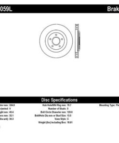 StopTech 04 & 08 Cadillac XLR/XLR-V / 97-04 Chevy Corvette Slotted & Drilled Front Left Rotor