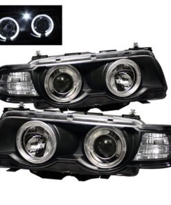 Spyder BMW E38 7-Series 99-01 Projector Headlights 1PC Xenon- LED Halo Blk PRO-YD-BMWE3899-HID-HL-BK