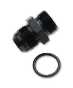 Vibrant -6AN Male Flare to -12 ORB Male Straight Adapter w/O-Ring - Anodized Black