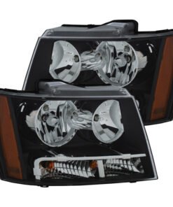 ANZO 2007-2014 Chevrolet Tahoe/Suburban Crystal Headlights Black