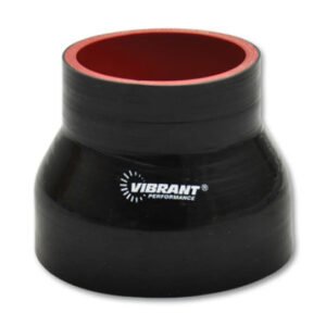 Vibrant 4 Ply Reducer Couper 3.5in ID x 2.75in ID x 3in Long - Black