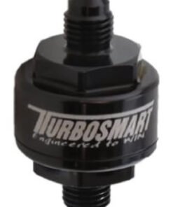 Turbosmart Billet Turbo Oil Feed Filter w/ 44 Micron Pleated Disc AN-3 Male Inlet - Black