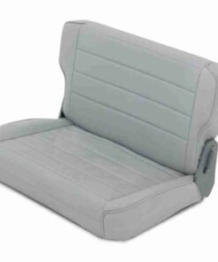 Smittybilt Fold & Tumble Rear Seat for 1997-2006 Jeep Wrangler TJ - Gray Denim