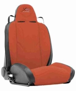 Smittybilt XRC Suspension Left Side Seat for 1976-2006 Jeep CJ7/ CJ8 Scrambler/ Wrangler TJ/ YJ - Red on Black