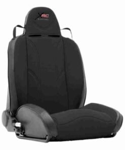 Smittybilt XRC Suspension Left Side Seat for 1976-2006 Jeep CJ7/ CJ8 Scrambler/ Wrangler TJ/ YJ - Black on Black