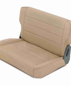 Smittybilt Fold & Tumble Rear Seat for 1976-1995 Jeep CJ5/ CJ7/ CJ8 Scrambler/ Wrangler YJ - Denim Spice