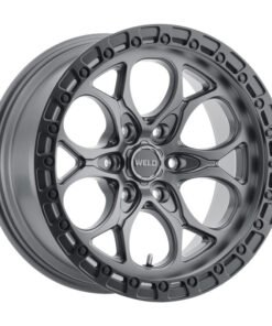 Weld W107 20X9 Ledge 6X139.7 ET20 BS5.75 Satin Gun / Black Ring 106.1